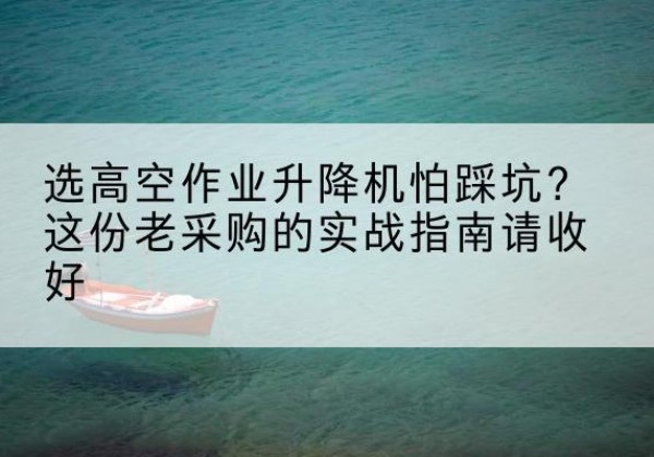 双清高空作业升降机厂家推荐-选高空作业升降机怕踩坑？这份老采购的实战指南请收好
